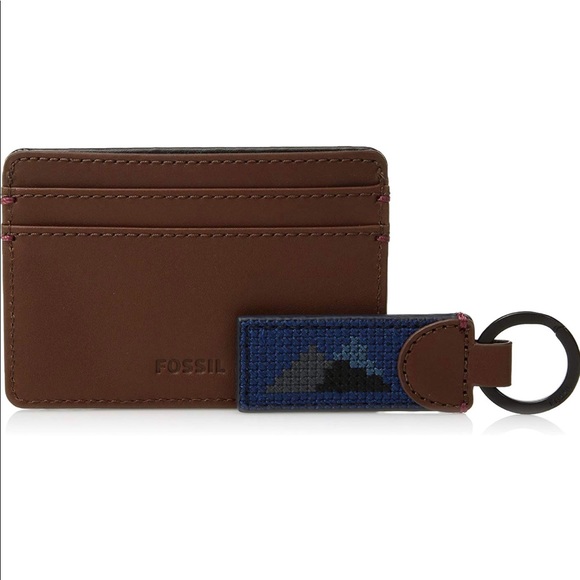 Fossil Other - Mans fossil wallet w keychain NWT